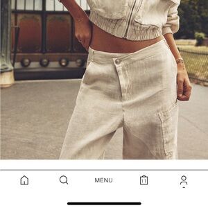 Zara asymmetrical linen pants